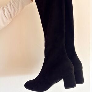 Stuart Weitzman Black Suede Boots